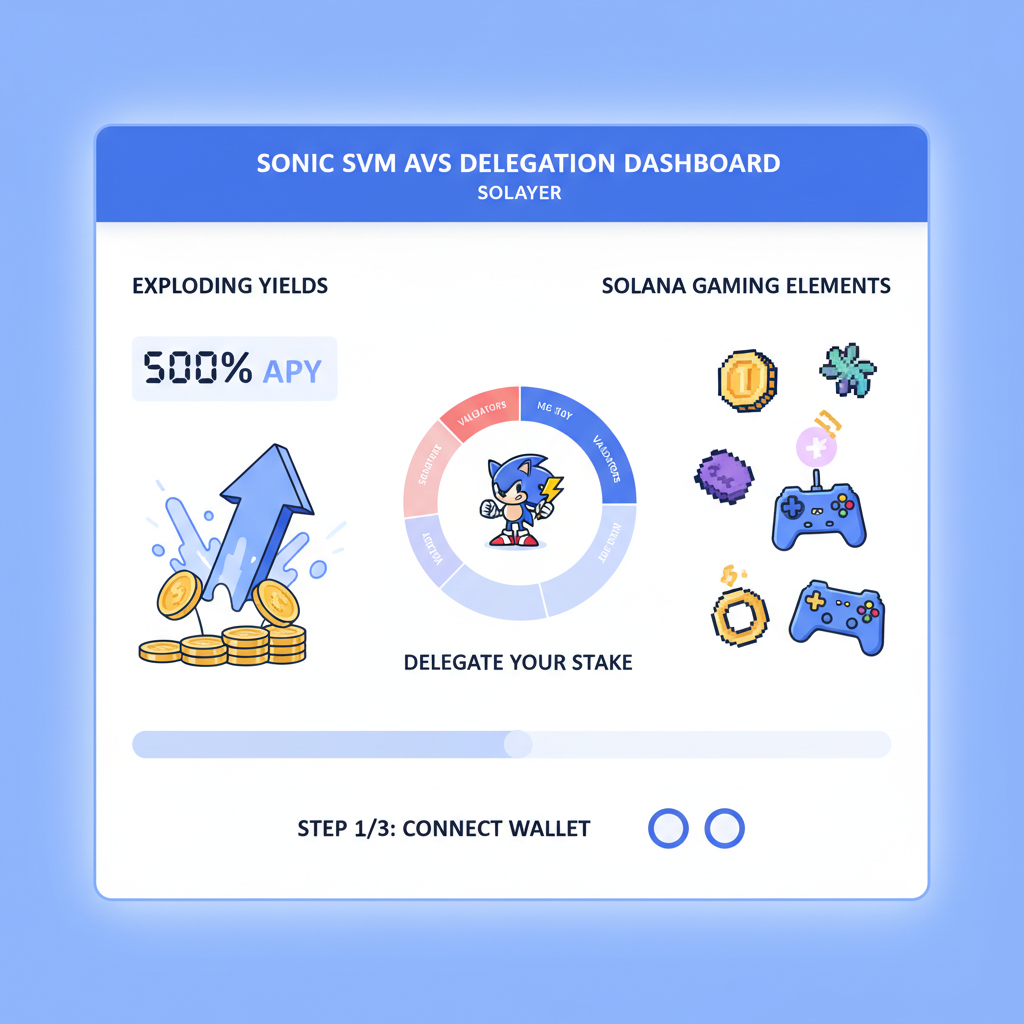 Sonic SVM AVS delegation dashboard on Solayer, exploding yields and Solana gaming elements